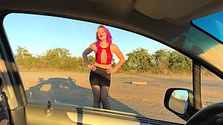 Temptation on the Windshield of a Car