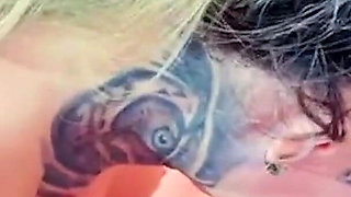 Two Lesbians Cumming Rubbing Against Each Other. on the Scissors