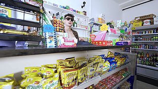 British & Australian Chav Girls Fucked in Real UK Corner Shop BOSSMAN!