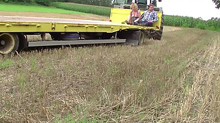 Farmer outdoor blowjob - German