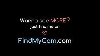 Cute teen spanks herself on webcam