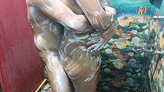 Bath Romance with Hand Job Ans Penis Rub on Ass