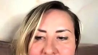 Cute blonde with big boobs solo