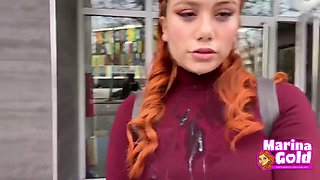 Redheads Bukkake Cumwalk to McDonalds