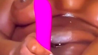 Thick Nerdy Ebony Home Alone Playing with Herself