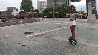 Hoverboard fun with big ass Thai GF and horny sex once home