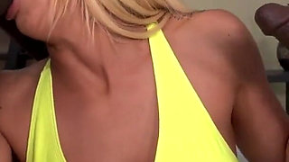 Personal trainers train anal slut Brooklyn Chase's ass with big black cock