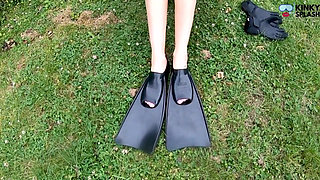 Masturbating in Snorkel Gear - Underwater Cum Shot