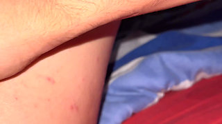 Late night husband watching me masturbate