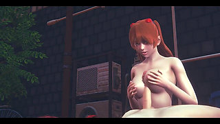 Evangelion Hentai - Asuka Boobjob and Penetrated in a Tokyo Street - Japanese Asian Manga Anime Film Game Porn