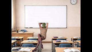 I can't focus on the lesson My teacher is very sexy.