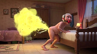 Granny Farting Heavily in Bedroom - Long & Stinky Farts