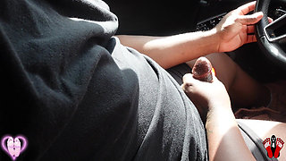 Post Orgasm Torment - 2cocoa Gives Me a Handjob While I Take Her to the Airport Pov2