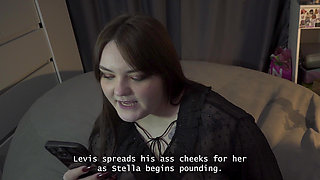 Porn Story - Stella Smirks with Mischief While Fucking Her Boyfriend with a Strap-on