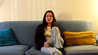 Lesbian casting with strapon fucked amateur