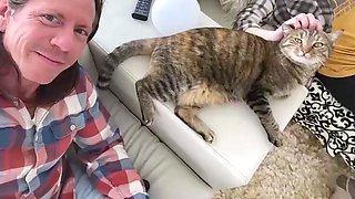 POV redheaded milf with gigantic knockers gets a creampie