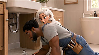 BBC Plumber fucks hot client