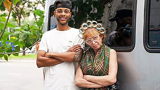 Redhead Granny Takes Rough Anal Fucking in Car - Big Boobs, Ass to Mouth, Mature HD