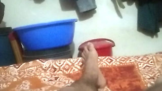 I did a handjob at home.