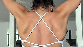 Muscle Back, Short Shorts, Gym Workout