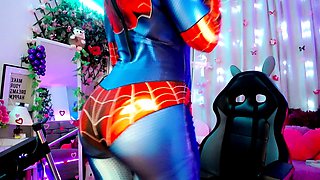 Sexy ass latex babe tease