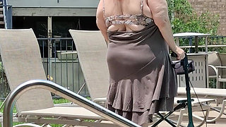 Summer Has Arrived! Time for the First Visit to the Pool Sexy Big Nurse Vicki Style!