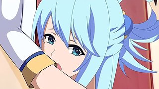 Hot teen babe getting creampied in a tavern Konosuba Aqua x Kazuma