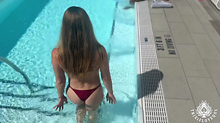 MILFs Rooftop Pool Meet W BBC - Deepthroat, Anal, Creampie