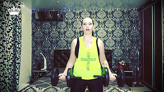 Beating my weight lifting challenge! More than 80 repeats for biceps