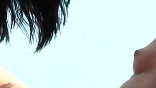 Wet orgasms next to a swimming pool