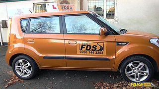 Fake Driving School - Hot Redheads Dirty Secret: Outdoor Blowjobs and Big Tits Worship