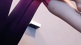 Worship of the Goddess in a Full Fitness Outfit and High-heeled Platform Shoes Ita
