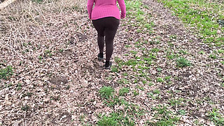 Going for a walk while beating your breasts