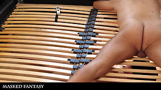 The Crazy Professor - a Sucking Doll Under His Bed Sucks His Cock Till the Cum Drips Over Her Lips