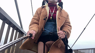 Independent Training No80 Tucking And Anal Exposure Walk on the Riverside Part 1