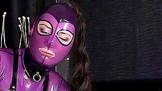 Cristal Kinky Rubber Doll Face Sitting and Chastity Cock Tease