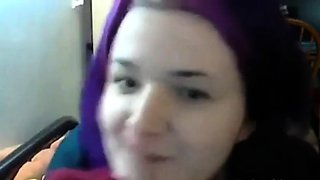 Emo Goth Girl's Foot Fetish Webcam Show