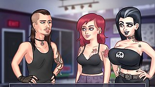 College girls with cartoon tits and wild peep shows