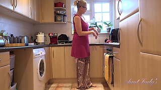 Your Step-Mom Maggie Gives You JOI in the Kitchen