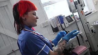 Nurse Ruby Examines Hairy Blonde Slut Rosa - Vaginal Speculum Stretching & Lesbian Domination