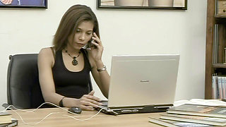 Omar Galanti Fucks His Black Secretary Doggy Style in the Office