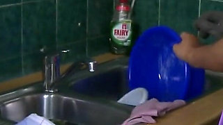 MILF maid gets fucked hard in her wet pussy