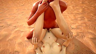 Wild 3D hentai hotfest with a sizzling cutie in nature