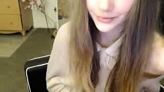 Emo teen on solo webcam masturbation