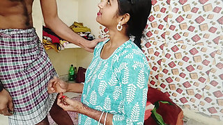 Session 22. Indian Desi Romantic Couple, Blowjob Cumshot Sex