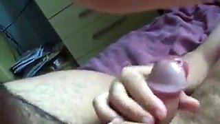 Amateur Buddies Share Big Cock Masturbation