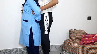 Desi school girl in uniform gets hardcore fuck by teacher - teen virgin first time