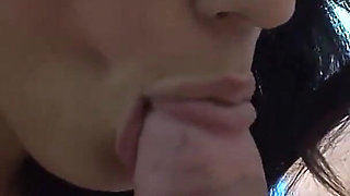 Slim Latina Tia Cyrus POV facial blowjob by pool