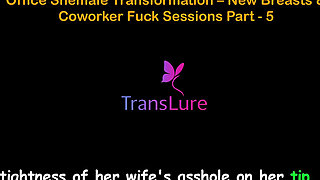 English Audio Sex Story - Office Shemale Transformation - New Breasts & Coworker Fuck Sessions - Part 5