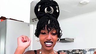 Amateur Petite Ebony Teen Riding American BWC